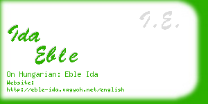 ida eble business card